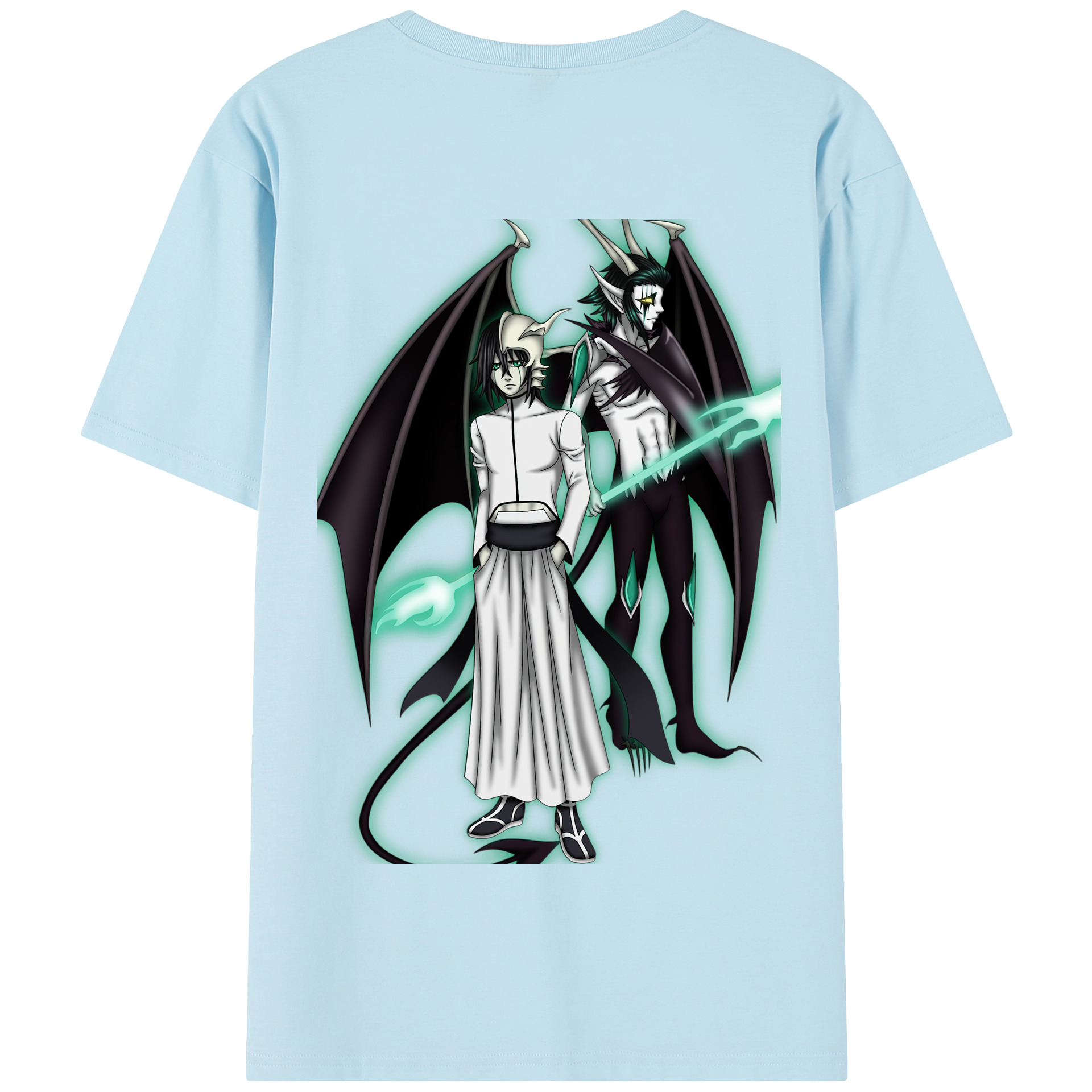 （画像用） ブリーチ ウルキオラ·シファー BLEACH Ulquiorra cifer 綿100％半袖Tシャツ（背面プリント）